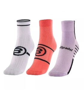 Bullpadel Socken 3er-Pack Weiß Rot Lila | Ipontennis
