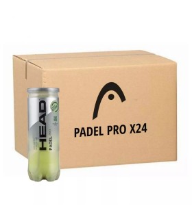 Caja de 24 botes de 3 pelotas Head Padel Pro 1