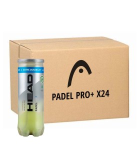 Caja de 24 botes de 3 pelotas Head Padel Pro+ 1