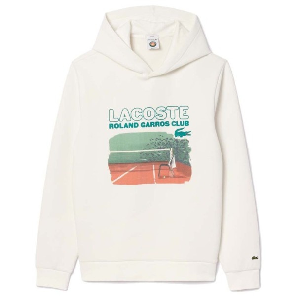 White Sweatshirt Lacoste Roland Garros Club | IPONTENNIS