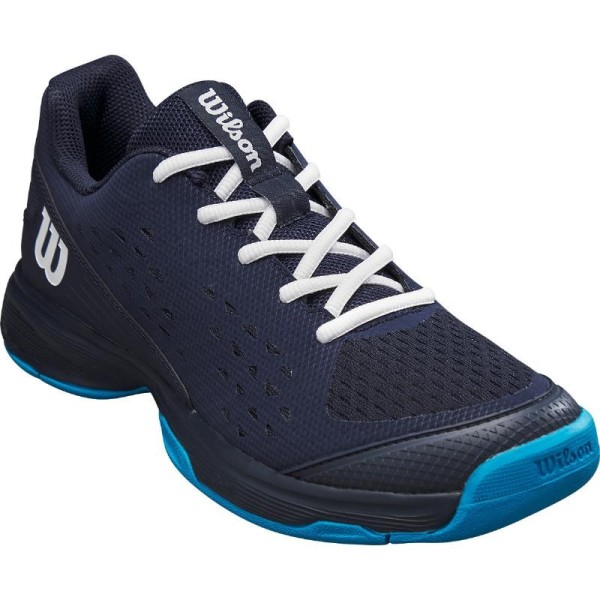 Chaussures Wilson Rush Pro L Bleu Marine Blanc Junior  | Ipontennis