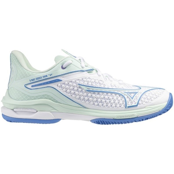 Sapatilhas Mizuno Wave Exceed Tour 6 Clay Branco Azul Mulher  | Ipontennis