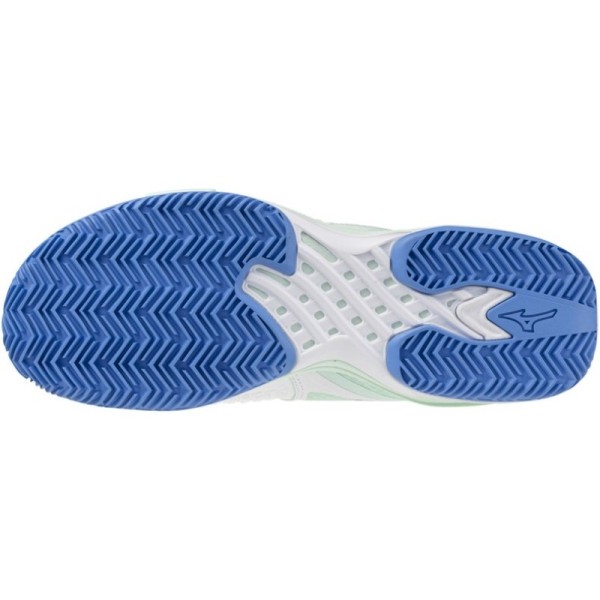 Mizuno Wave Exceed Tour 6 Clay White Blue Women's Shoes  | Ipontennis