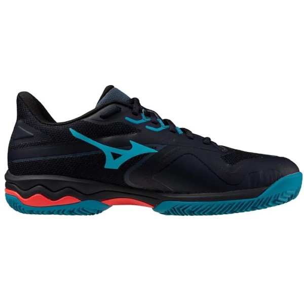 Mizuno Wave Exceed Light 2 Padel-Schuhe Schwarz Blau Rot  | Ipontennis