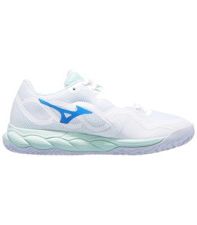 Sapatilhas Mizuno Wave Enforce Court Clay Branco Azul Mulher  | Ipontennis