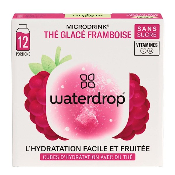 Racchetta da tennis Waterdrop Ice Tea Lampone Microdrink x12