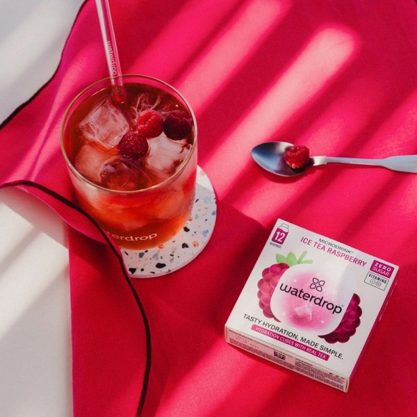 Racchetta da tennis Waterdrop Ice Tea Lampone Microdrink x12