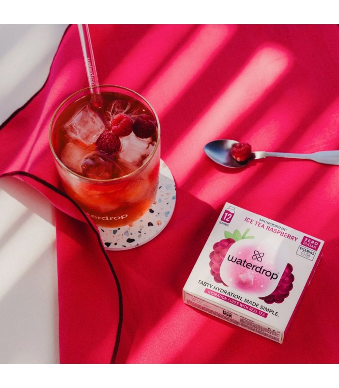 Waterdrop Ice Tea Raspberry Microdrink Tennis Racket x12