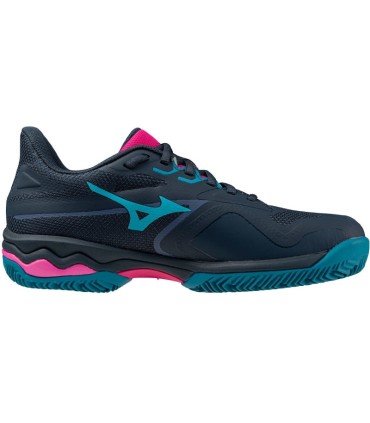 Chaussures de Padel Mizuno Wave Exceed Light 2 Bleu Marine Fuchsia Femme | Ipontennis