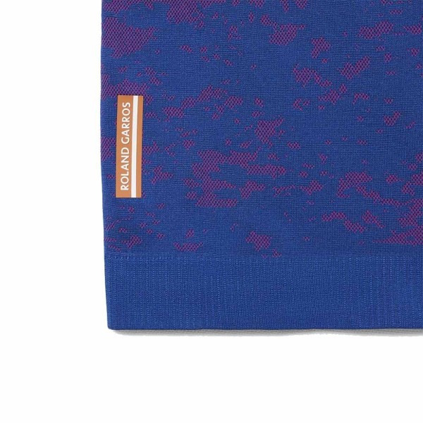 Polo Lacoste Sport Roland Garros Blau Rosa