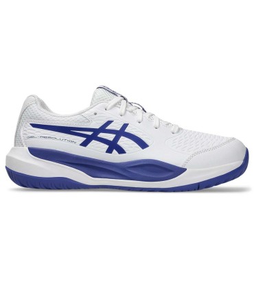 Chaussures Asics Gel Resolution X GS Junior Blanc Bleu