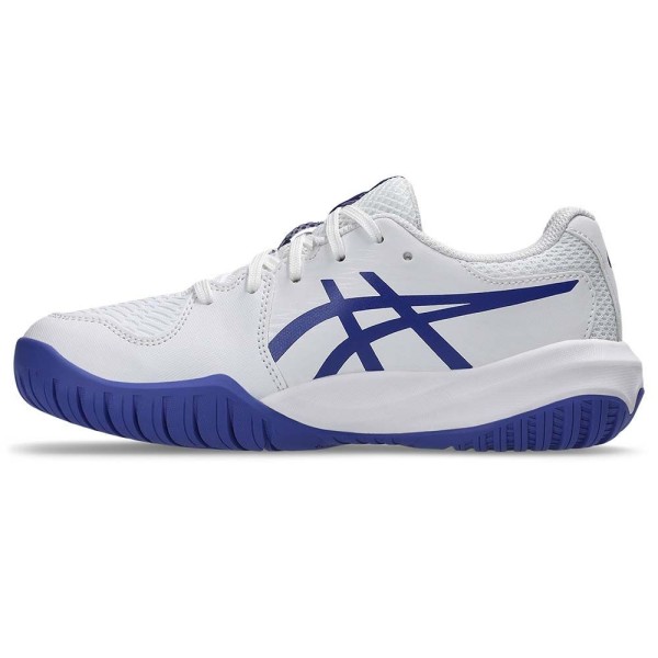 Chaussures Asics Gel Resolution X GS Junior Blanc Bleu
