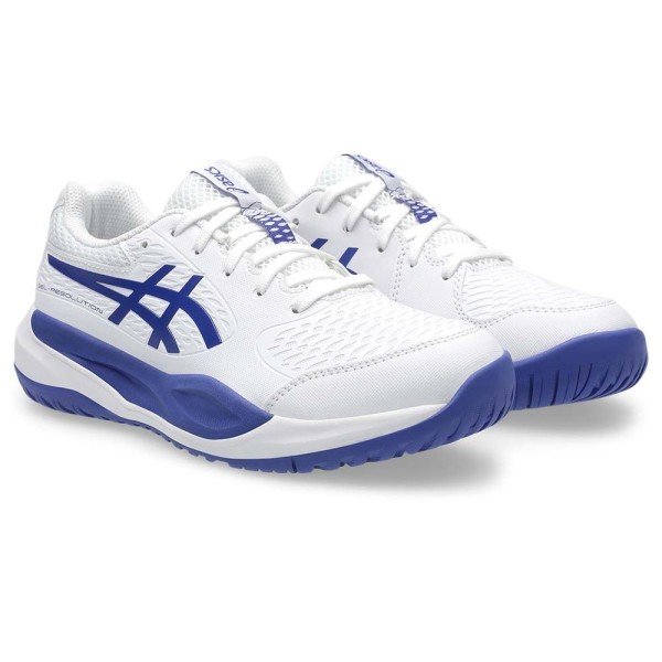 Zapatillas Asics Gel Resolution X GS Junior Blancas / Azules 5