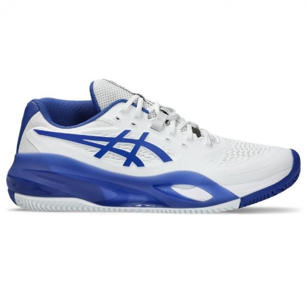 Chaussures Asics Gel Resolution X Clay Blanc Bleu Cobalt | Ipontennis