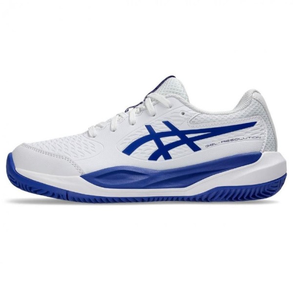 Sapatilhas Asics Gel Resolution X Clay GS Branco Azul Cobalto Júnior | Ipontennis
