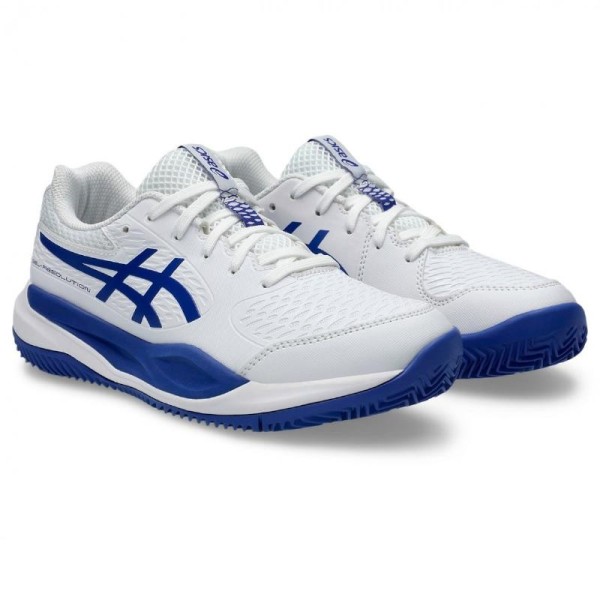 Sapatilhas Asics Gel Resolution X Clay GS Branco Azul Cobalto Júnior | Ipontennis