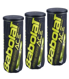 Babolat Ace Tripack de Pádel (3 tubos de 3 pelotas) 1