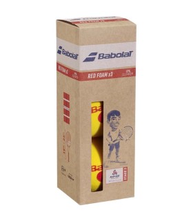 Boîte de 3 balles Babolat Red Foam.