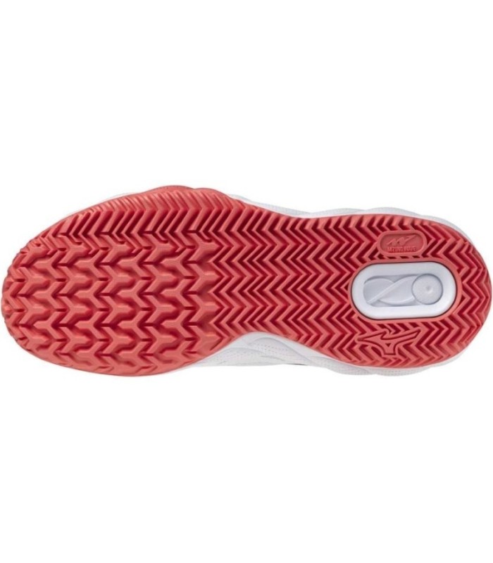 Sapatilhas Mizuno Wave Enforce Court Clay Branco Azul Coral Mulher Oferta + Barato 2