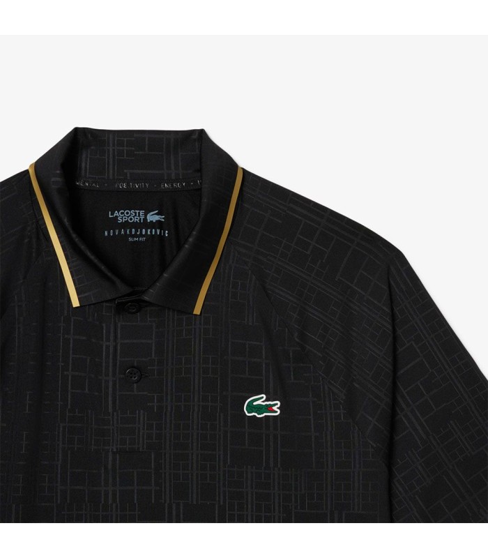 Lacoste Tennis Polo Novak Djokovic in Black Court 3