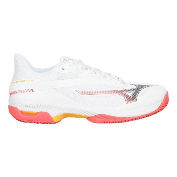 Chaussures Mizuno Wave Exceed Court Clay Blanc Corail Femme Offre + Pas Cher 1