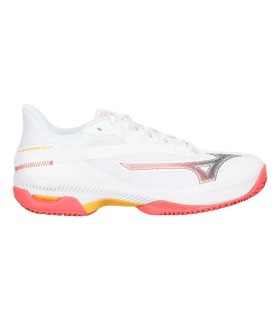 Chaussures Mizuno Wave Exceed Court Clay Blanc Corail Femme Offre + Pas Cher 1