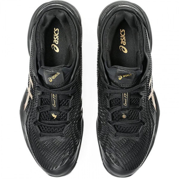 Sapatilhas Asics Court FF 3 Novak Clay Night Energy Preto Ouro Oferta + Barato 4