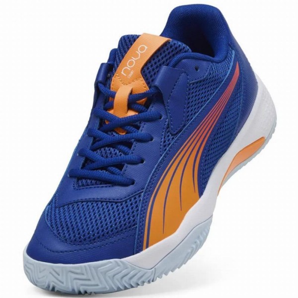 Chaussures Puma Momo Gonzalez Nova Court Bleu Orange Offre + Pas Cher 4