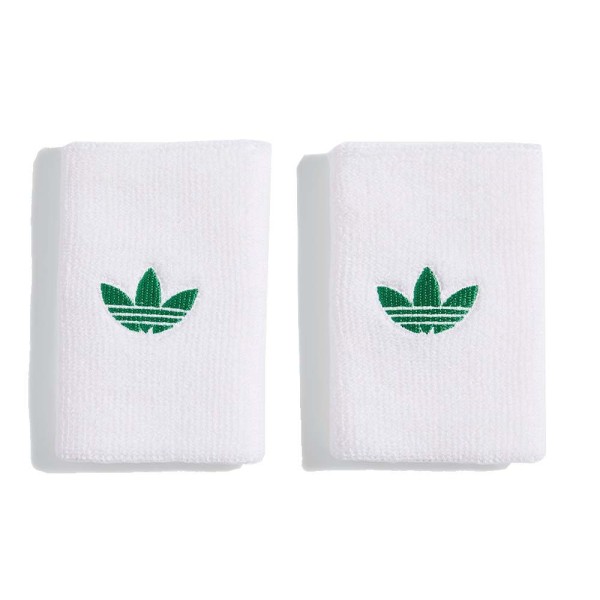 Adidas Originals Large White/Green Wristbands x 2 1