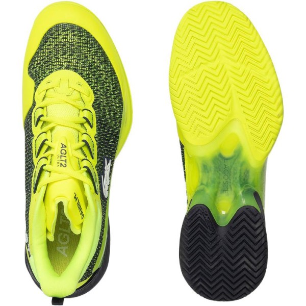 Chaussures Lacoste Daniil Medvedev AG-LT23 Ultra Jaune Bleu Marine Offre + Pas Cher 2